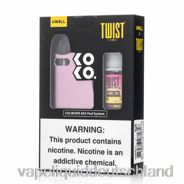 Uwell X DV Caliburn AK3 Kit + 50 Mg Nic Salt [Pink] Twist E-Liquid – Pink Punch Lemonade Vape Deutschland